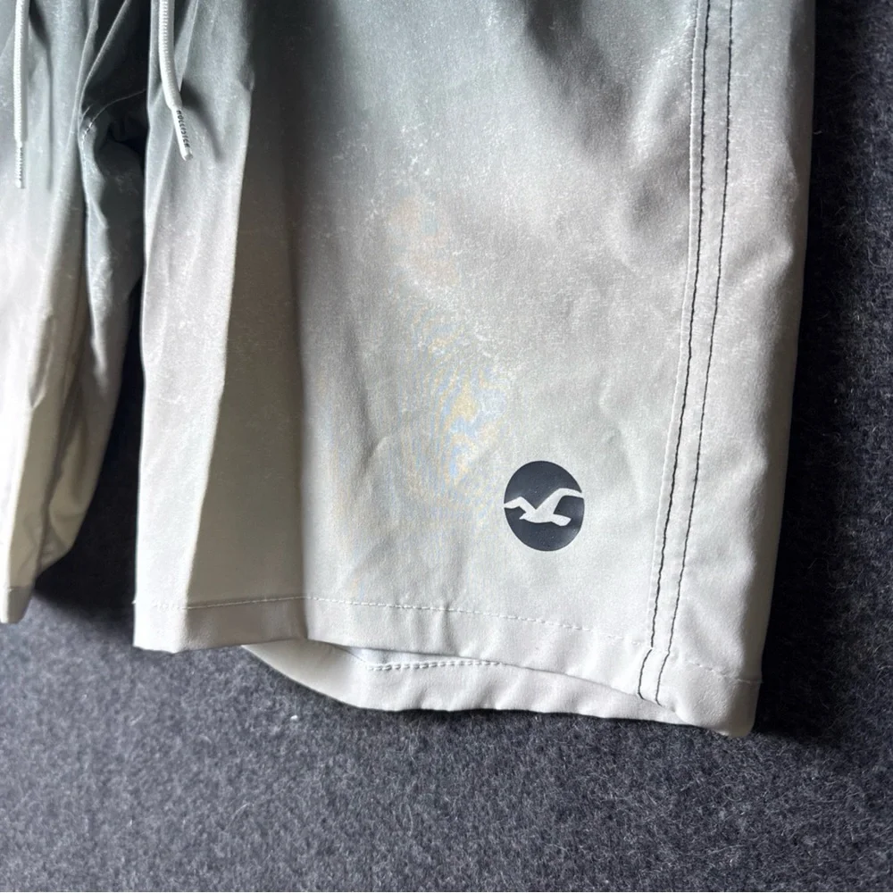 HOLLISTER MENS 28 BOARD SHORTS SWIM TRUNKS‎ TIE EPIC CLEX OMBRE STRETCH BLACK